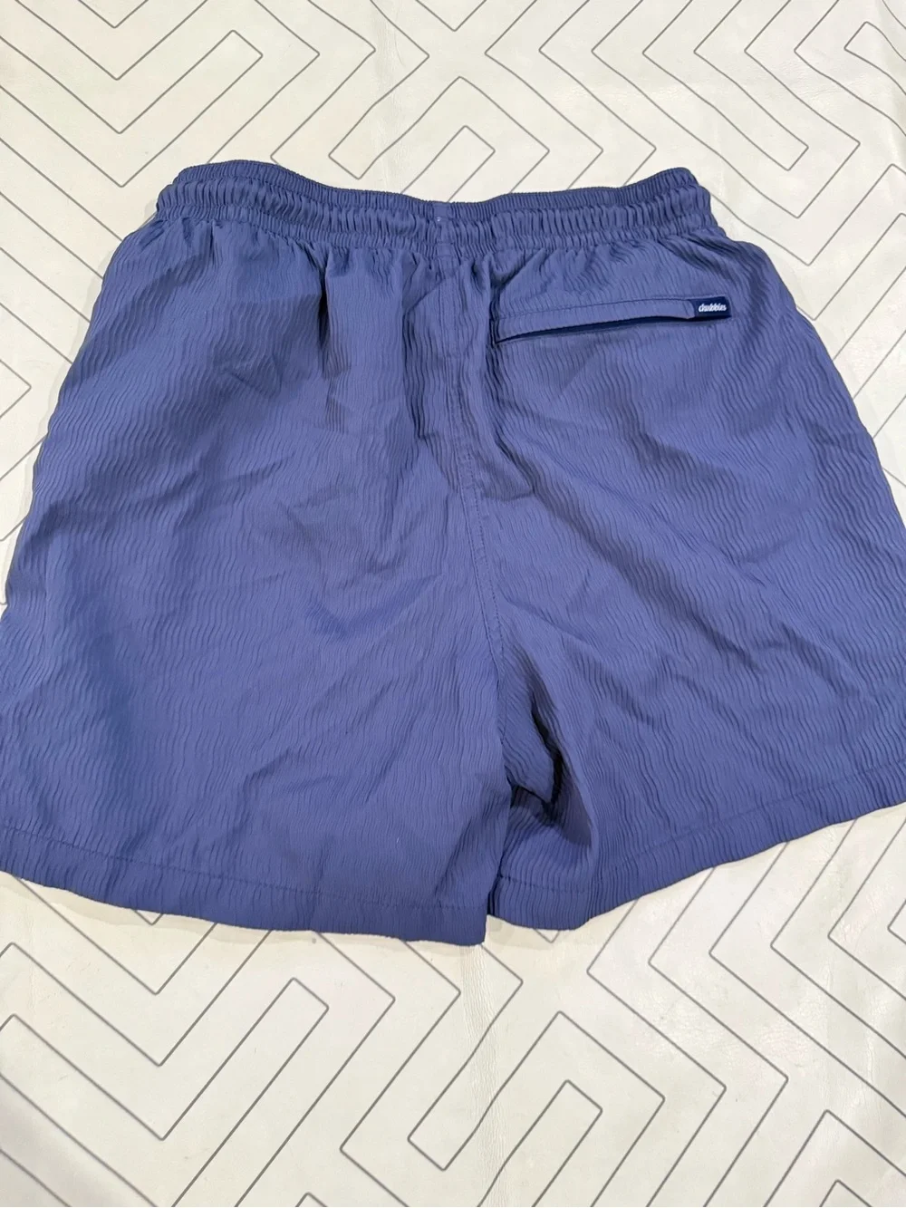 Chubbies Blue Textured Swim Trunks